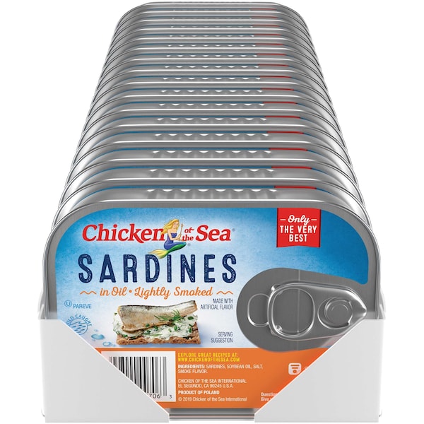 Chicken Of The Sea Smoked Sardines In Oil 3.75 Oz., PK18